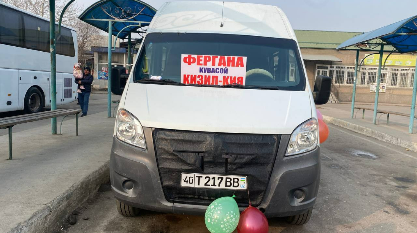 Фарғонадан Қирғизистонга йўловчи ташувчи микроавтобус қатнови қайта тикланди