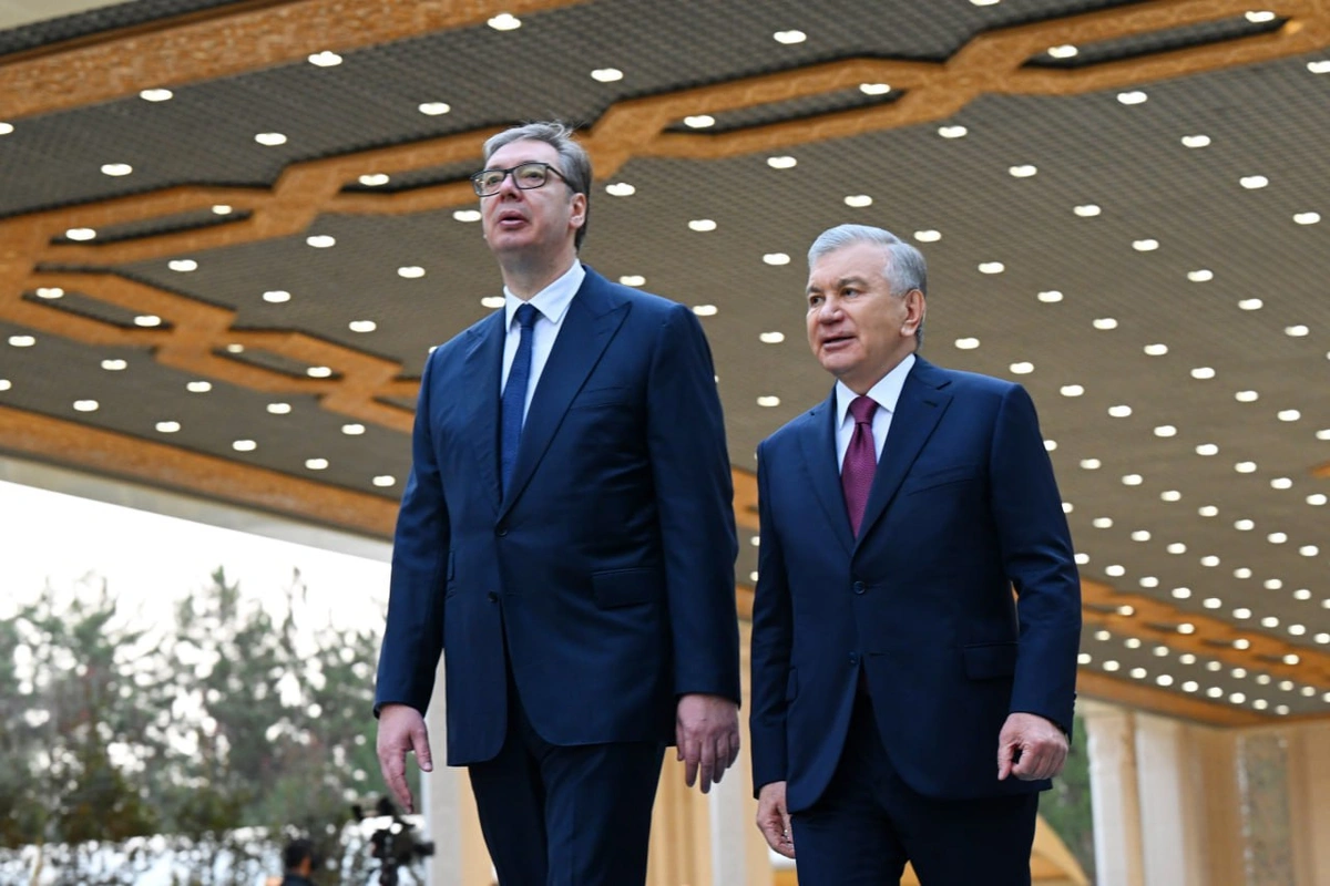 Сербия президенти Кўксаройда расмий кутиб олинди. Фото Сербия президенти Кўксаройда расмий кутиб олинди. Фото