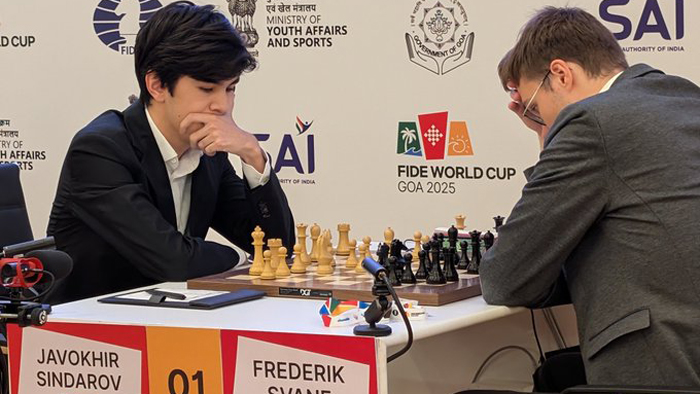 Шахмат. Жавоҳир Синдаров 5-босқичнинг илк ўйинида ғалаба қозонди, Ёқуббоев дуранг ўйнади