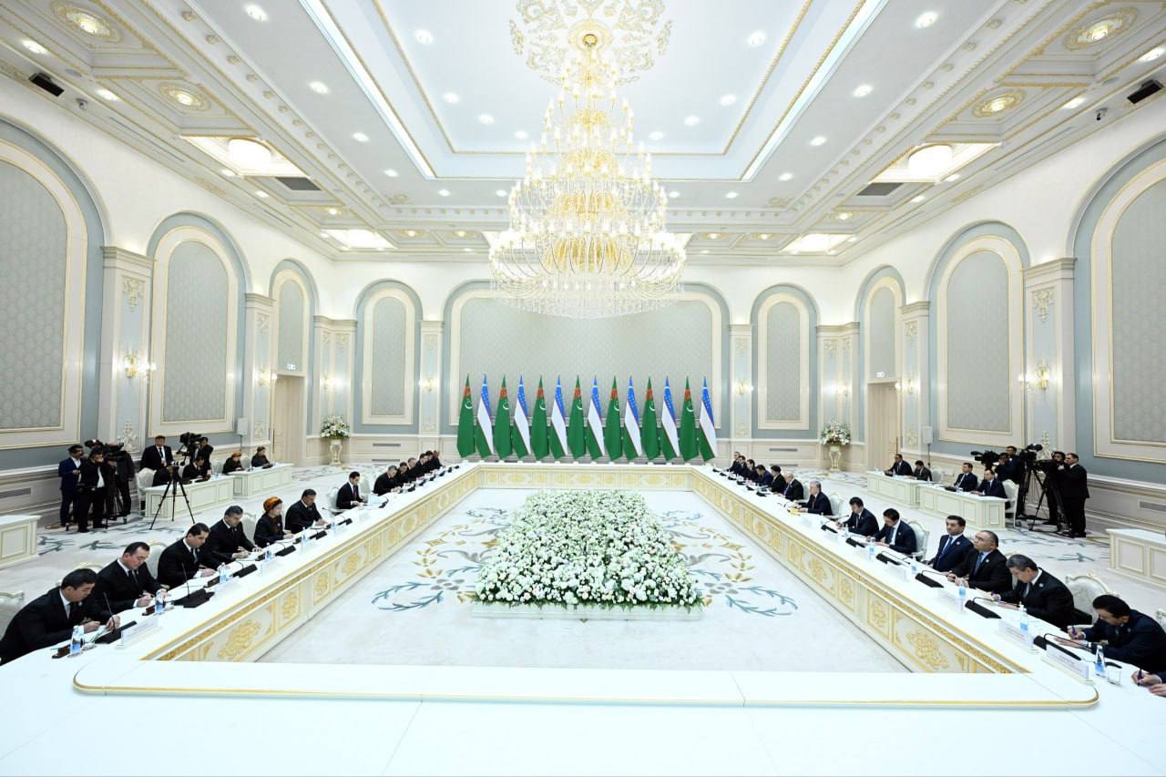 Ўзбекистон ва Туркманистон делегацияларининг кенгайтирилган таркибдаги музокаралари бўлиб ўтди