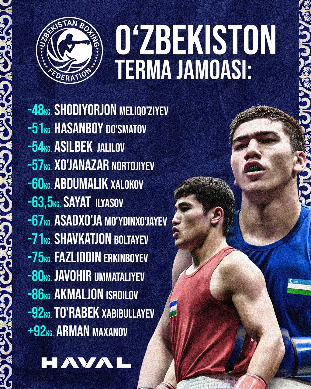 Бокс. Ўзбекистон терма жамоасининг ЖЧ учун таркиби маълум
