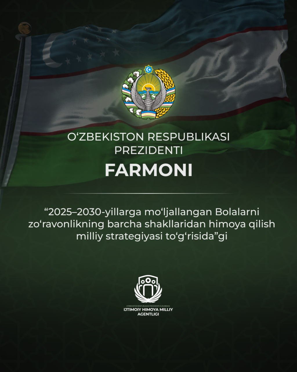 O‘zbekistonda bolalarni zo‘ravonlikning barcha shakllaridan himoya qilish bo‘yicha Strategiya tasdiqlandi