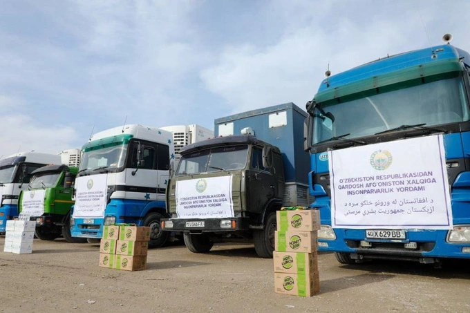 Ўзбекистон Афғонистонга 390 тонна гуманитар ёрдам юборди