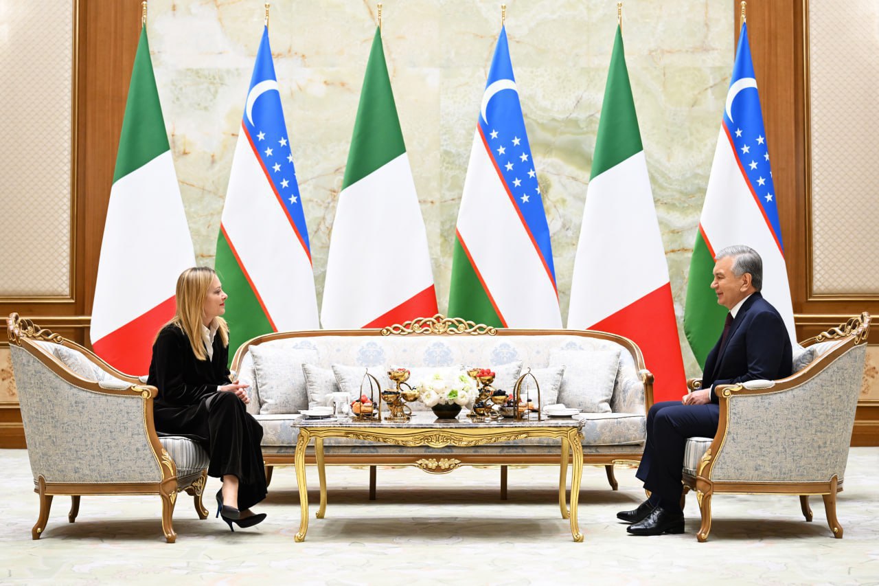 Шавкат Мирзиёев Италия Бош вазири Жоржа Мелони билан учрашувни Тошкентда ўтказди