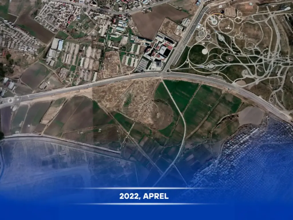 Сунъий йўлдош суратлари орқали Олимпия шаҳарчаси ҳудудининг ўзгариши тасвир қилинди