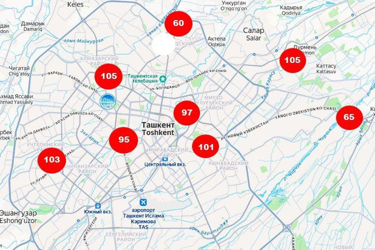 Тошкентда ҳаво ифлосланиши кўрсаткичлари эълон қилинди