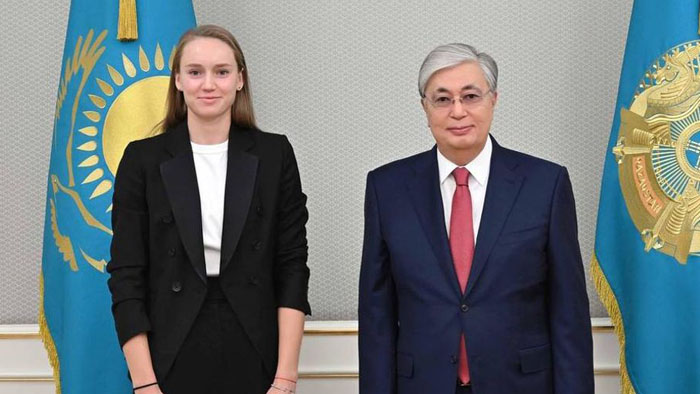 Қозоғистон президенти Елена Рибакинани Aus Open чемпионлиги билан табриклади
