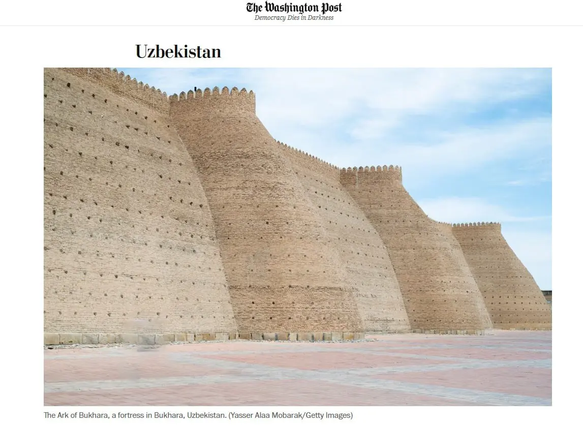 The Washington Post Ўзбекистонни 2026 йил учун истиқболли сайёҳлик йўналишларидан бири сифатида тавсия қилди