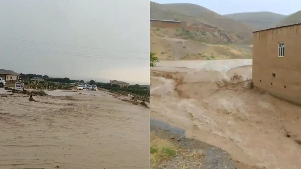 Жиззах вилоятида аҳоли ҳовлиларини сел сувлари босди