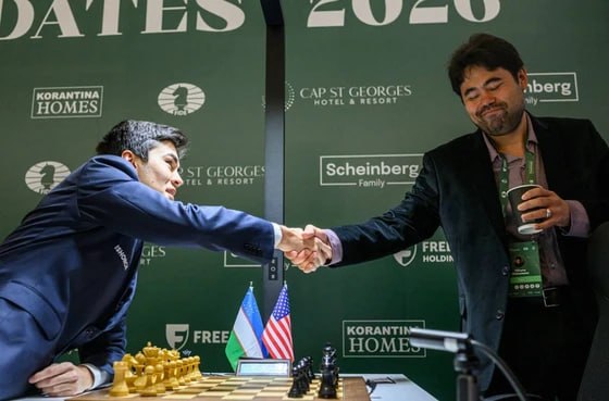 Талабгорлар турнири: Синдаров Накамура билан дуранг ўйнаб, ғалабага яқинлашди