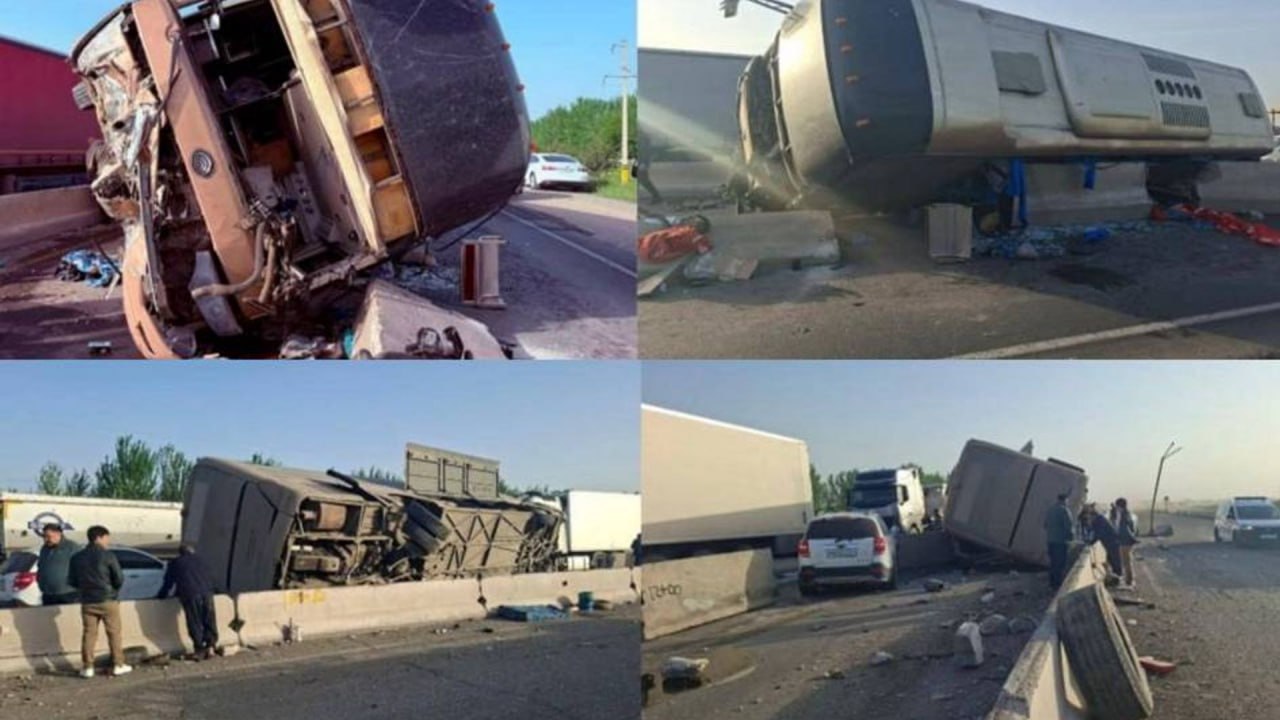 Жиззах вилоятида автобус ЙТҲга учради: жабрланганлар бор