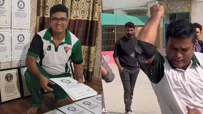 Покистонлик жанг санъати устаси навбатдаги Гиннес рекордини ўрнатди