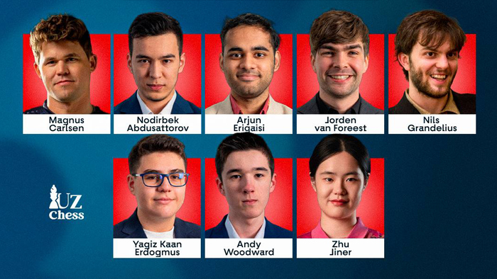 Шахмат. Нодирбек Абдусатторов ва Магнус Карлсен эртага старт оладиган «TePe Sigeman Chess Tournament 2026»да иштирок этади