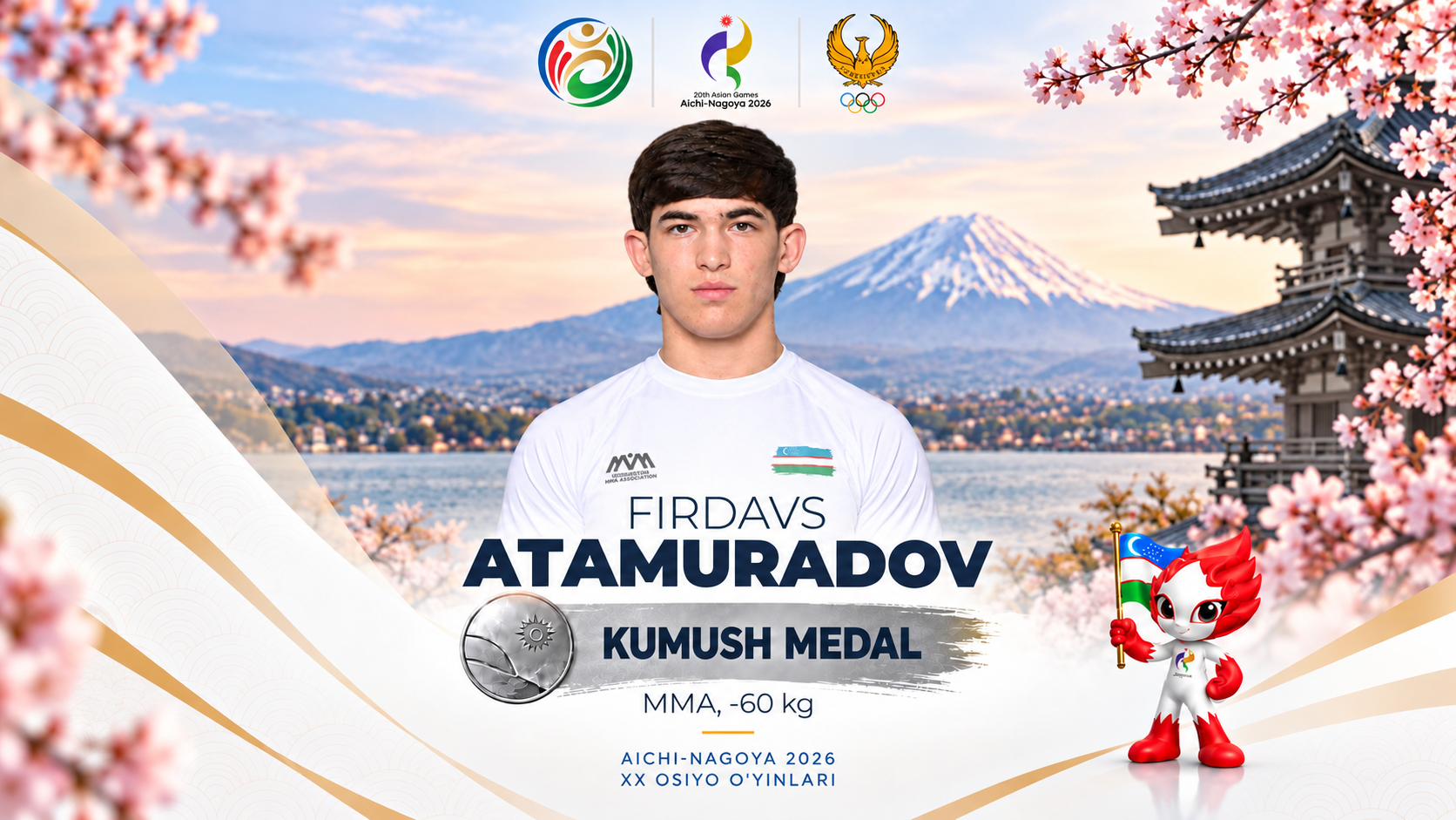 Фирдавс Атамурадов Осиё ўйинлари вице-чемпиони бўлди