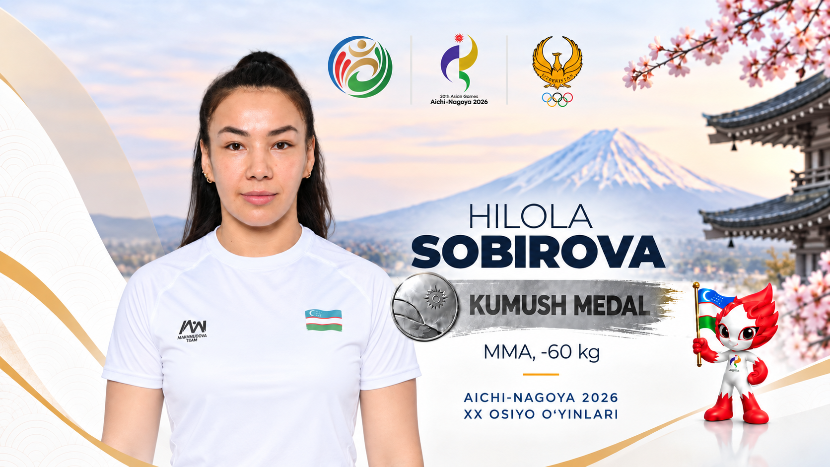 Аичи-Нагоя  2026: Ўзбекистон ҳисобига навбатдаги медаль — Собировадан кумуш