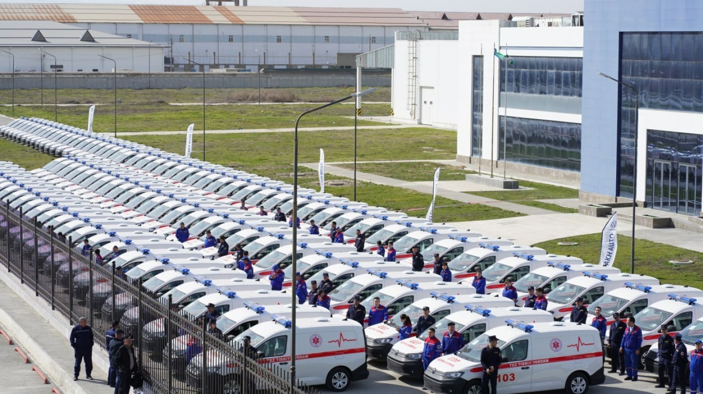 Республика Тез тиббий ёрдам марказига яна 117 дона Volkswagen Caddy автомобили етказилди