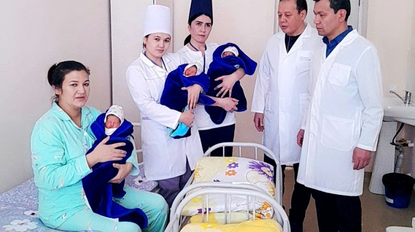 Кеча Сирдарёда 3 эгизак дунёга келди