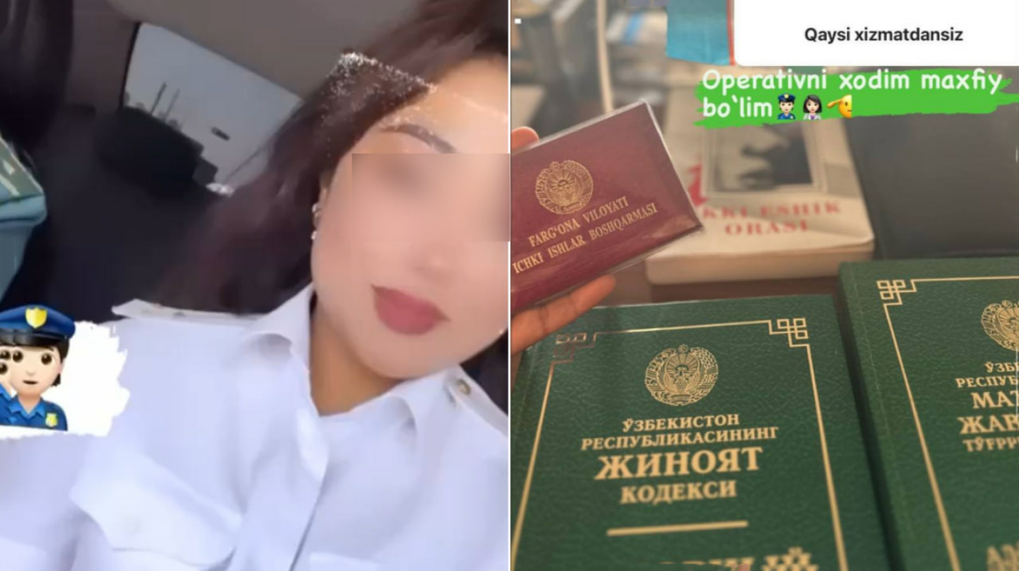 Фарғонада ИИБ ходими кийимида видео чиқарган қиз жаримага тортилди