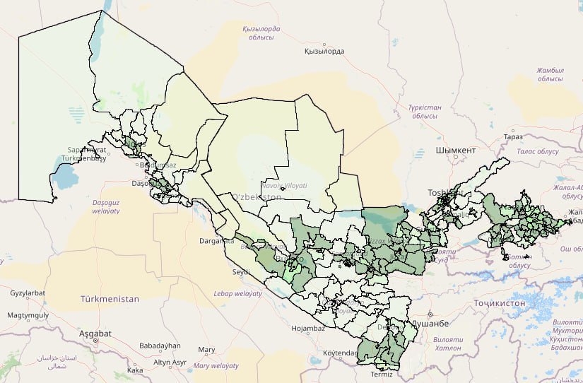 Ўзбекистонда 250 миллиондан ортиқ дарахтларнинг рақамли харитаси яратилди