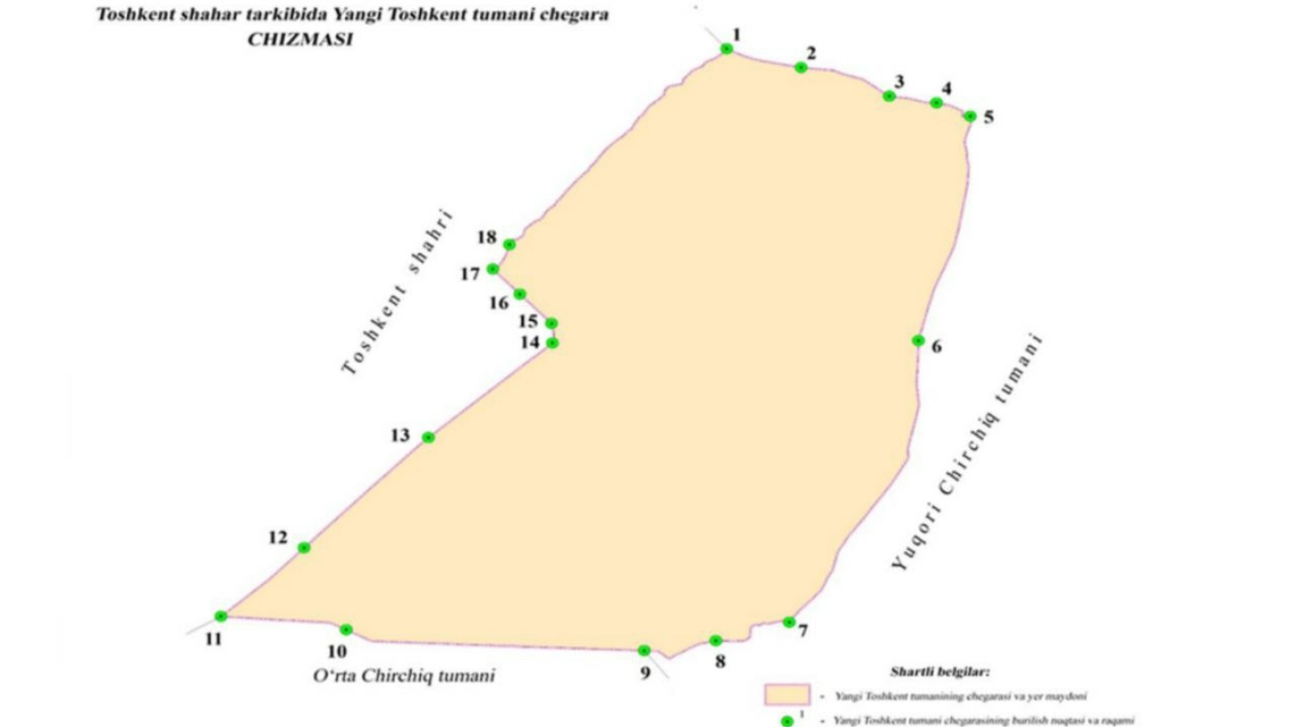 Тошкент вилоятининг 20 минг гектар майдони Тошкент шаҳри ҳудудий таркибига ўтказилди