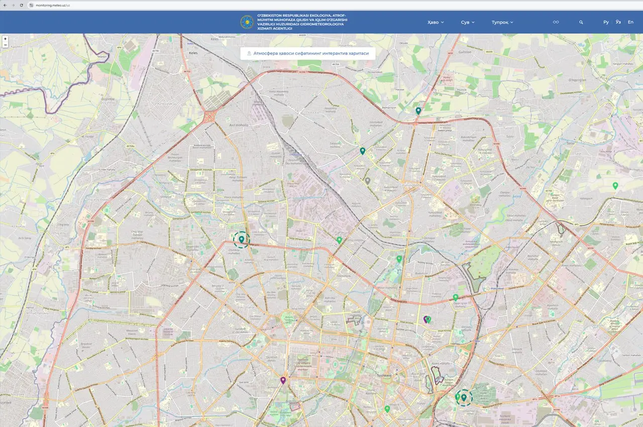 Тошкентнинг икки туманида ҳаво сифатини назорат қилувчи станциялар ўрнатилди