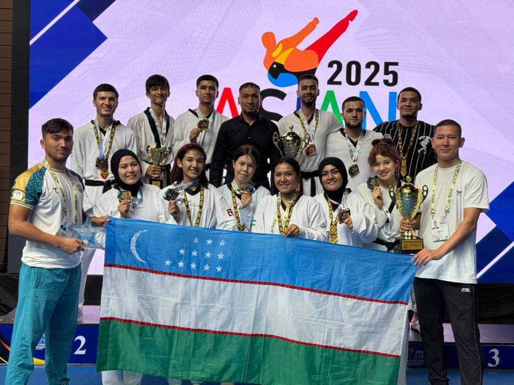 Осиё чемпионатида умумжамоа ҳисобида биринчи бўлган пара таэквондочиларимиз Тошкентга қайтди