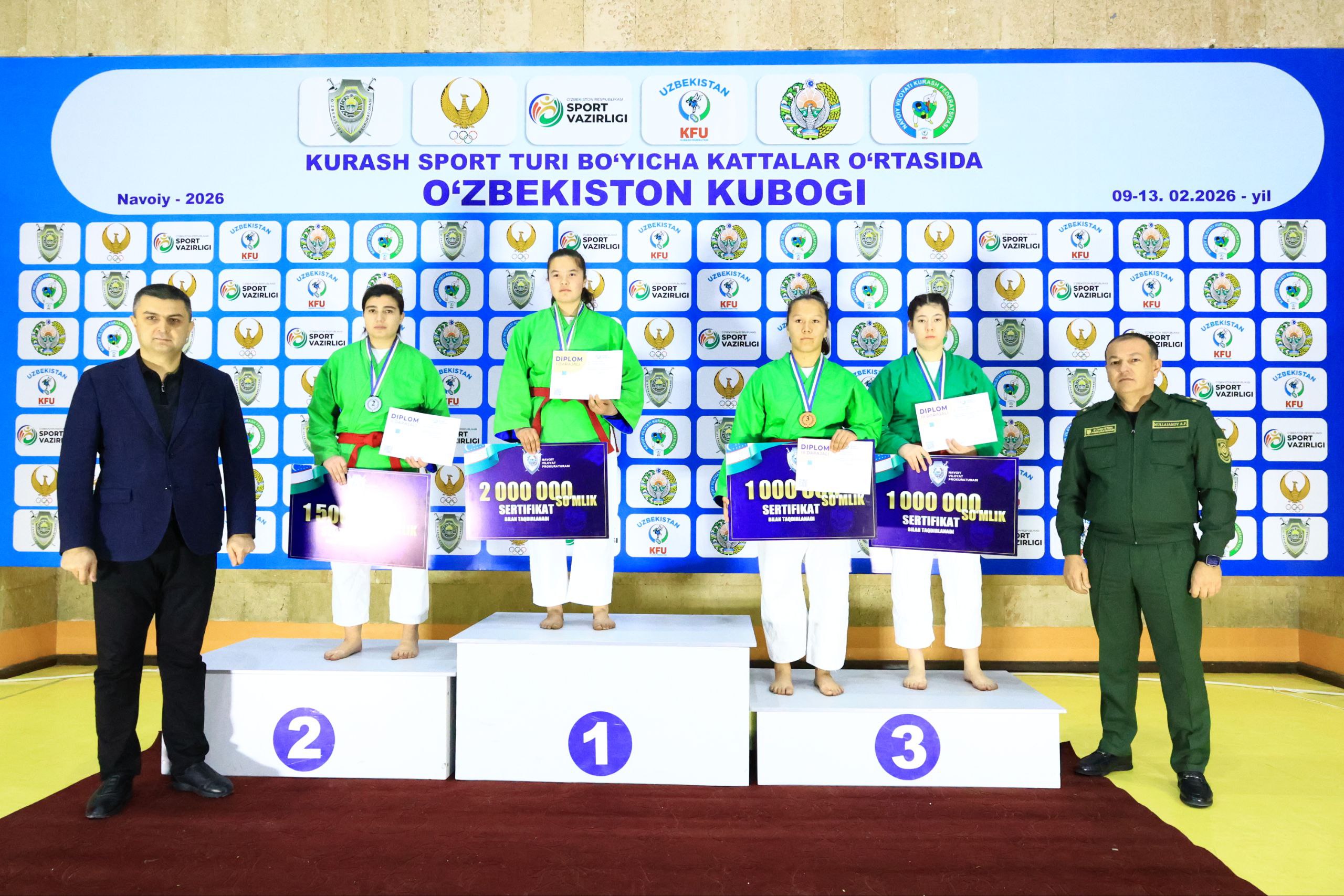 Навоийда кураш бўйича Ўзбекистон кубоги ўтказилди