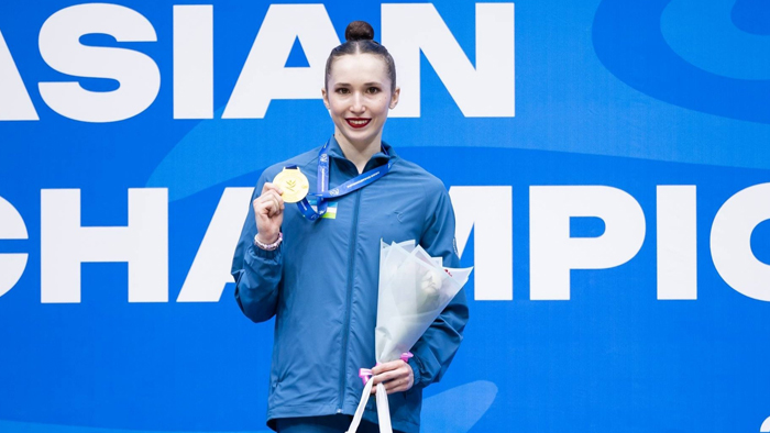 Бадиий гимнастика. Тахмина Икромова яна бир карра Осиё чемпионлигини қўлга киритди