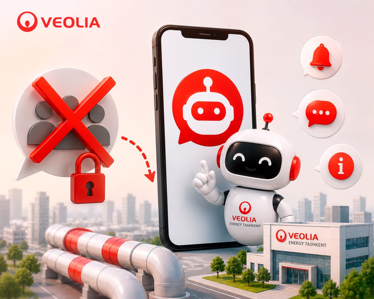 «Veolia Energy Tashkent» диспетчерлик хизмати Telegram гуруҳи фаолиятини тўхтатди
