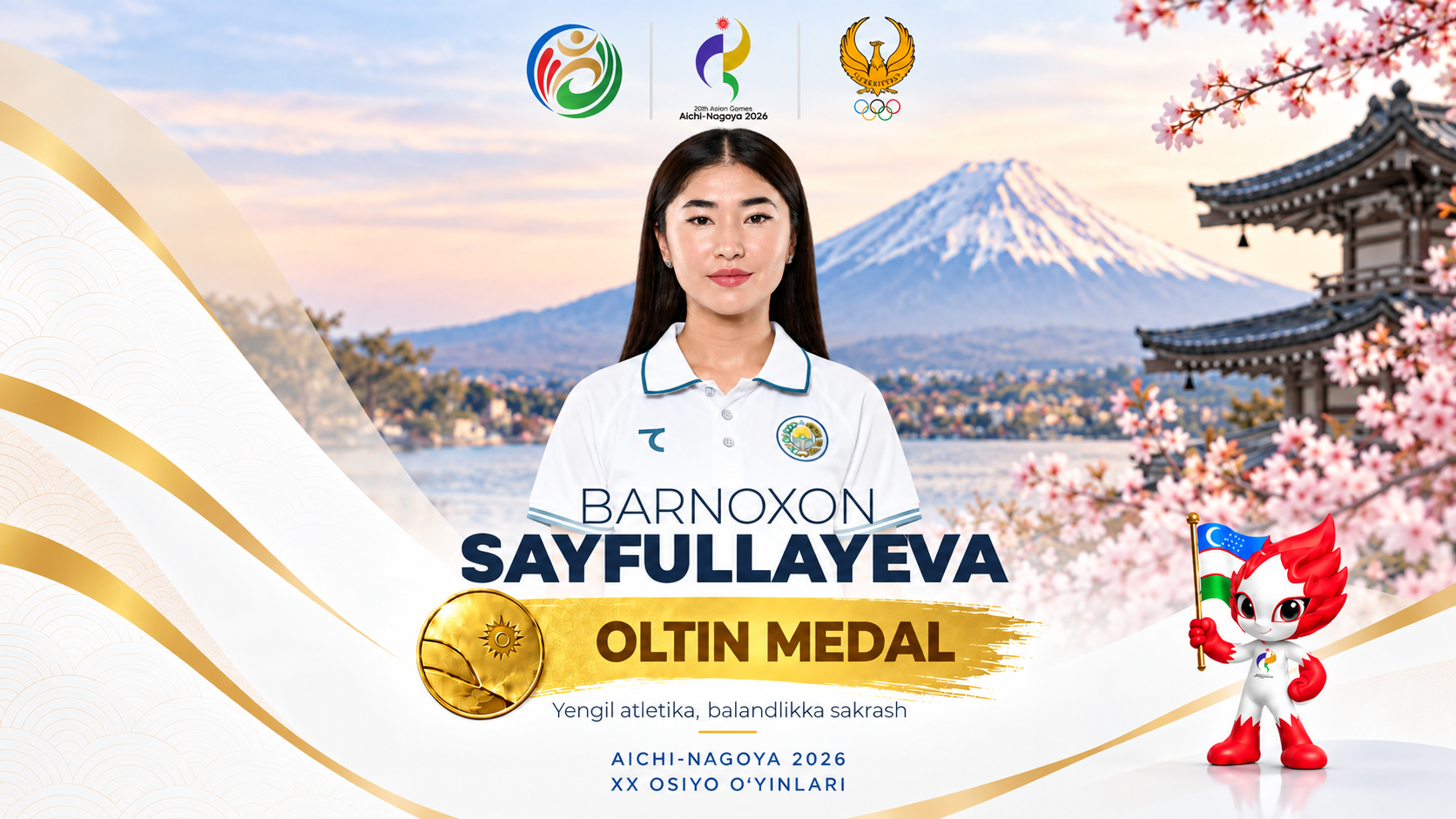 Барнохон Сайфуллаева — Осиё ўйинлари чемпиони!