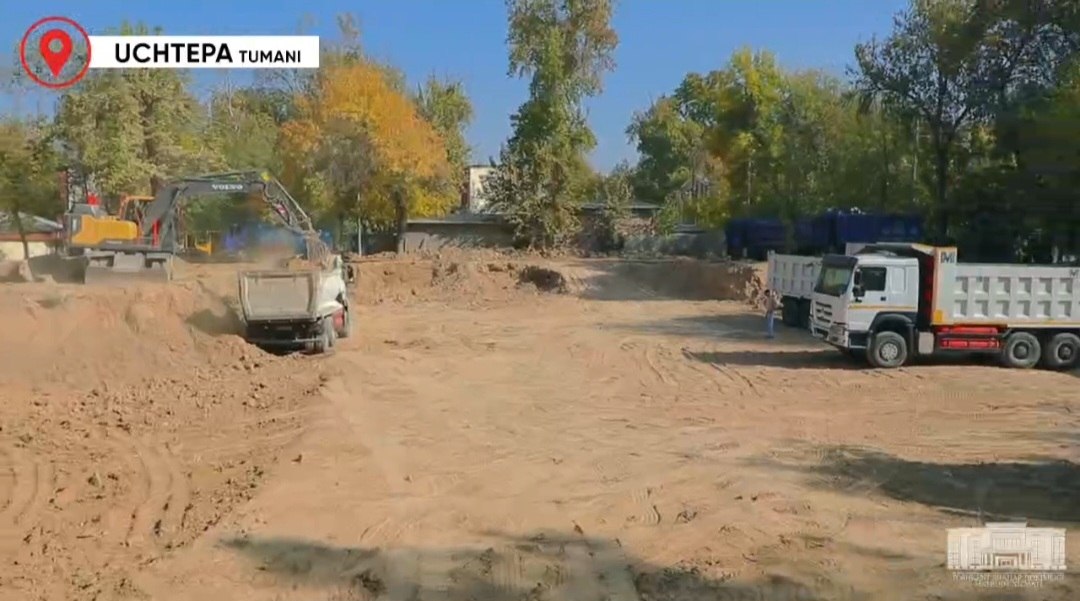 Тошкентнинг Учтепа туманида янги сунъий кўл ва дам олиш ҳудуди барпо этилмоқда